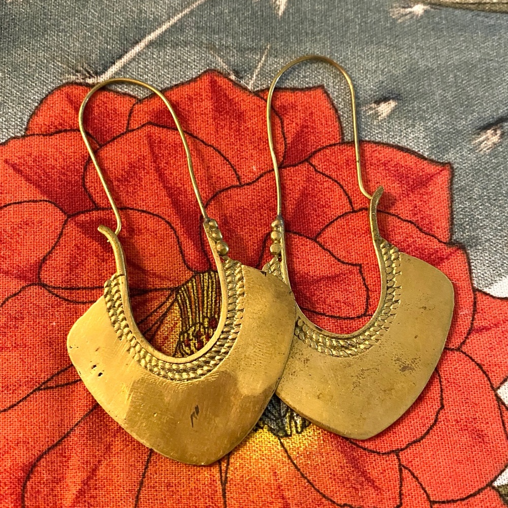 🐍Gorgeous Hand-Crafted Moroccan Brass Earrings🐍